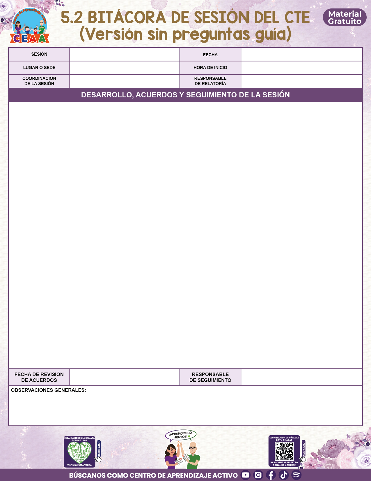 BITÁCORA PARA LA ORGANIZACIÓN Y SEGUIMIENTO DEL CONSEJO TÉCNICO ESCOLAR V3 en PDF