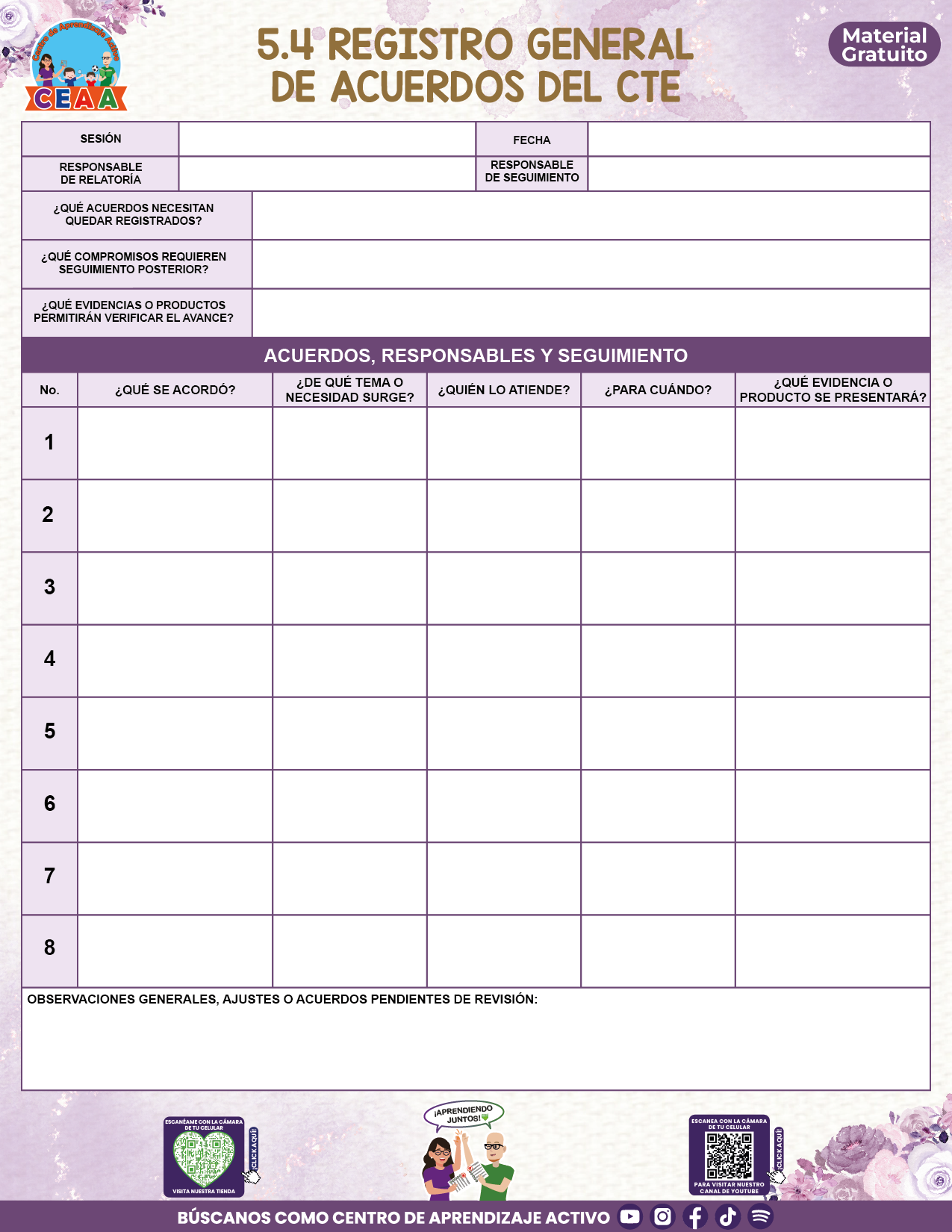 BITÁCORA PARA LA ORGANIZACIÓN Y SEGUIMIENTO DEL CONSEJO TÉCNICO ESCOLAR V3 en PDF
