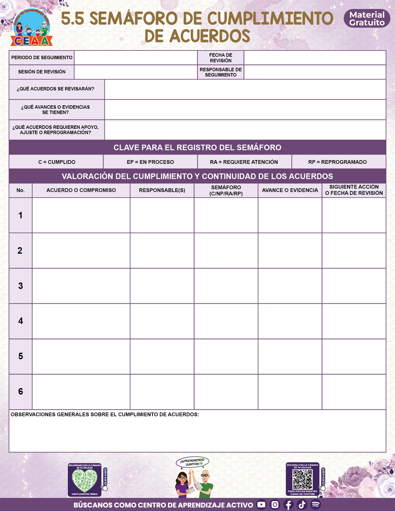BITÁCORA PARA LA ORGANIZACIÓN Y SEGUIMIENTO DEL CONSEJO TÉCNICO ESCOLAR V3 en PDF
