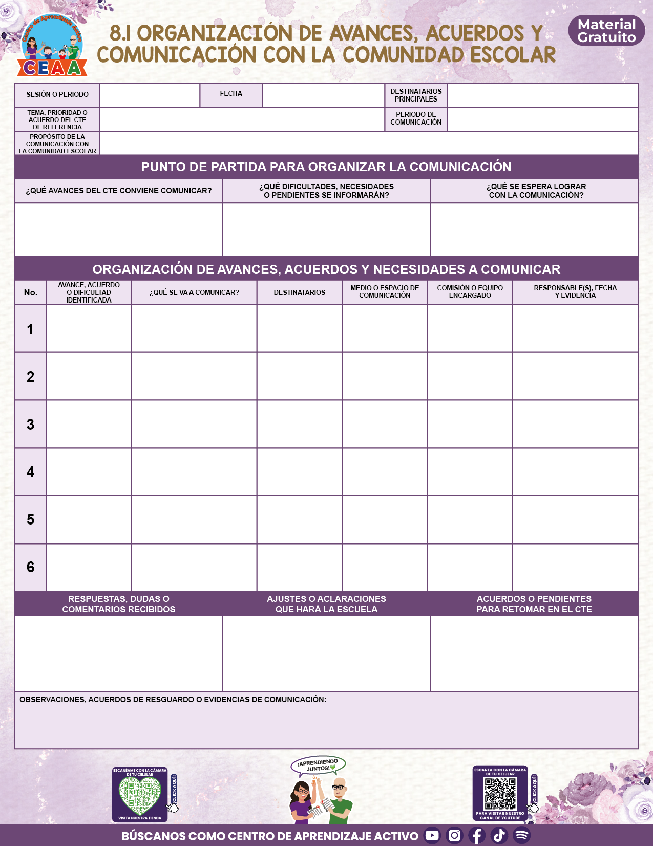 BITÁCORA PARA LA ORGANIZACIÓN Y SEGUIMIENTO DEL CONSEJO TÉCNICO ESCOLAR V3 en PDF