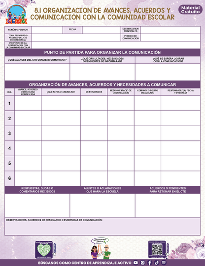 BITÁCORA PARA LA ORGANIZACIÓN Y SEGUIMIENTO DEL CONSEJO TÉCNICO ESCOLAR V3 en PDF