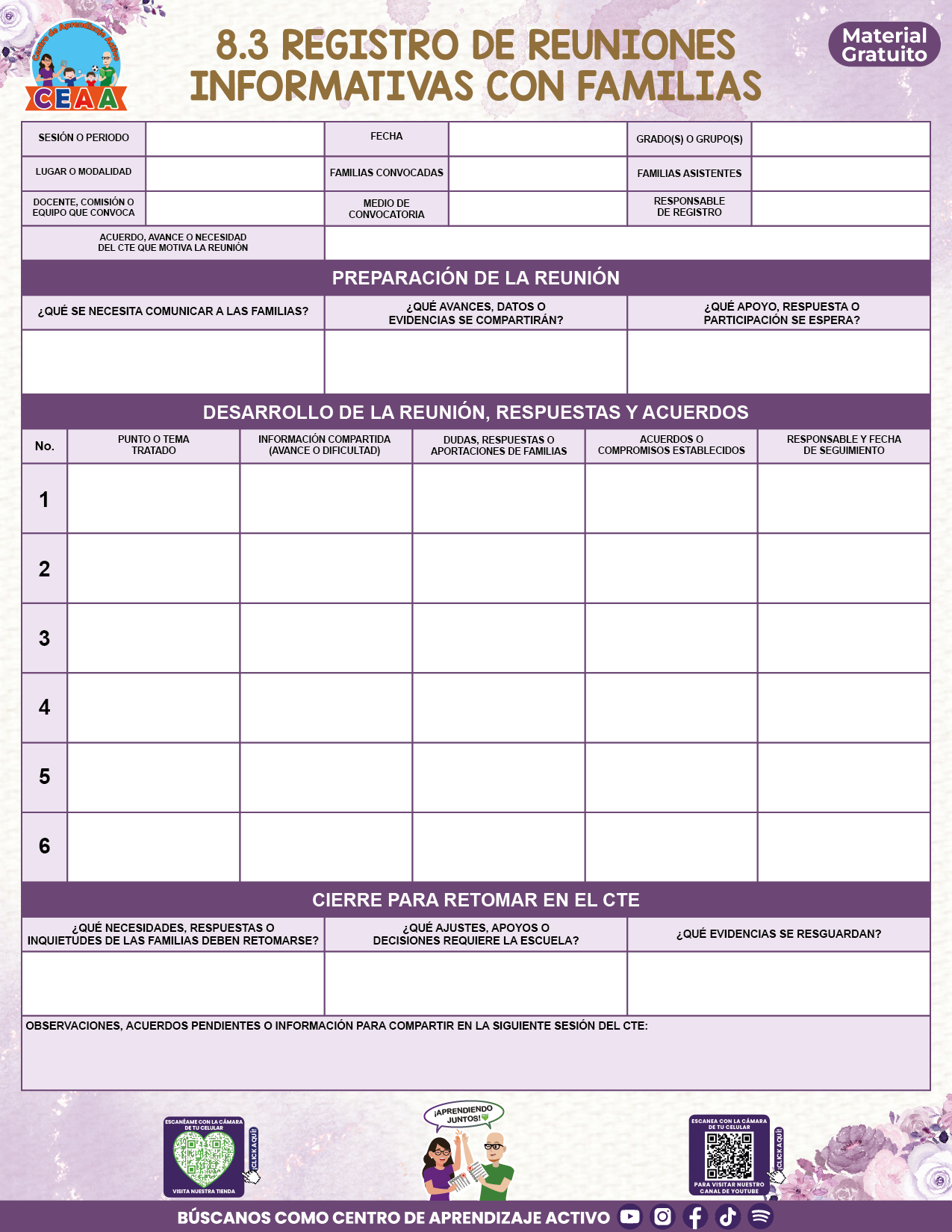 BITÁCORA PARA LA ORGANIZACIÓN Y SEGUIMIENTO DEL CONSEJO TÉCNICO ESCOLAR V3 en PDF