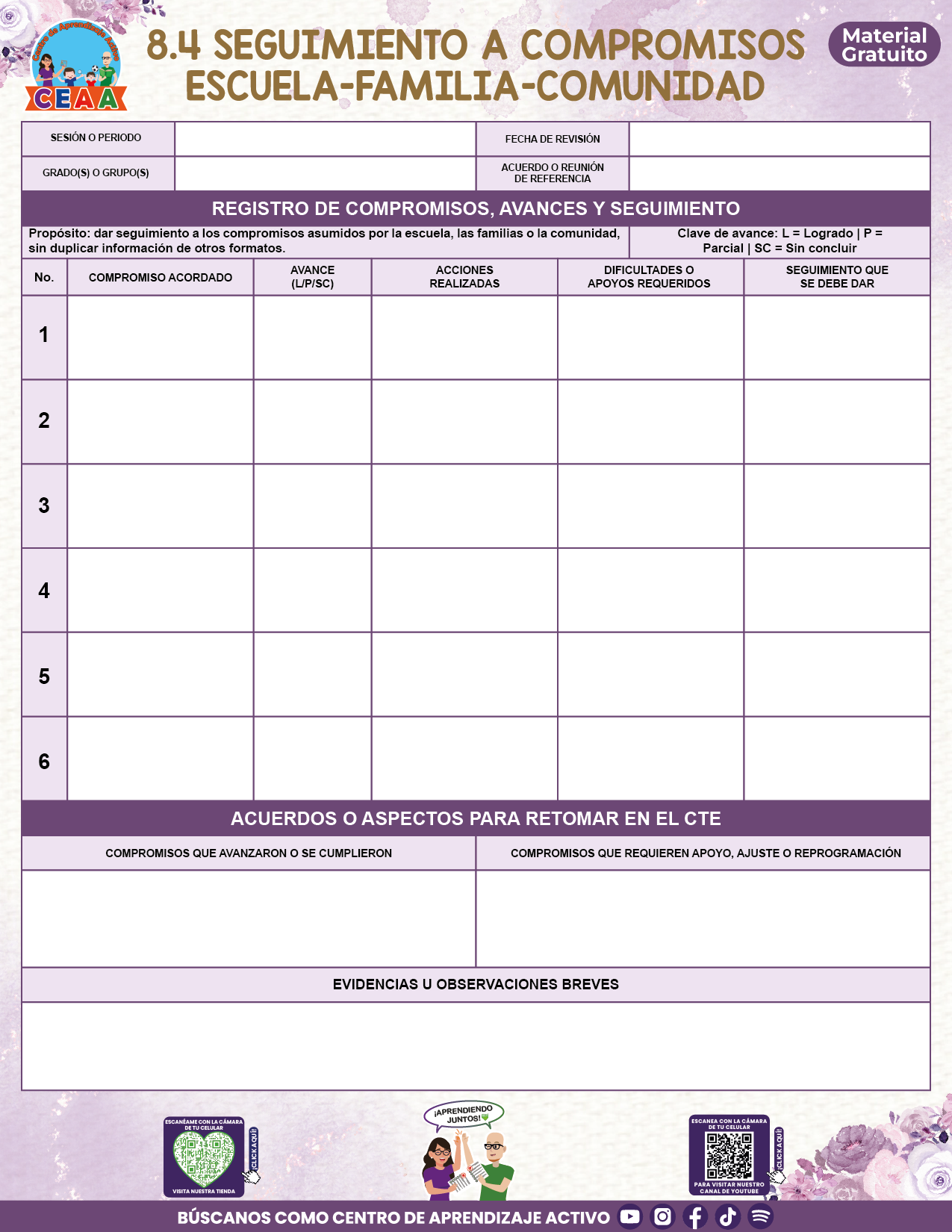 BITÁCORA PARA LA ORGANIZACIÓN Y SEGUIMIENTO DEL CONSEJO TÉCNICO ESCOLAR V3 en PDF