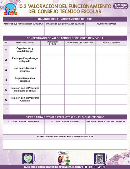 BITÁCORA PARA LA ORGANIZACIÓN Y SEGUIMIENTO DEL CONSEJO TÉCNICO ESCOLAR V3 en PDF