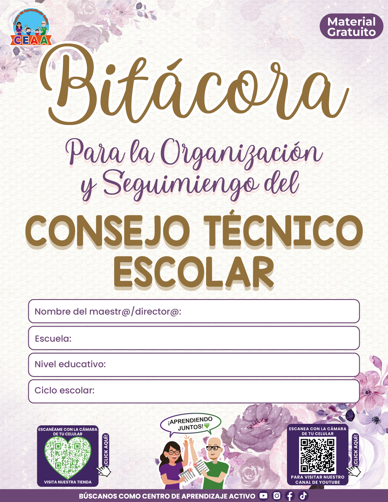 BITÁCORA PARA LA ORGANIZACIÓN Y SEGUIMIENTO DEL CONSEJO TÉCNICO ESCOLAR V3 en PDF