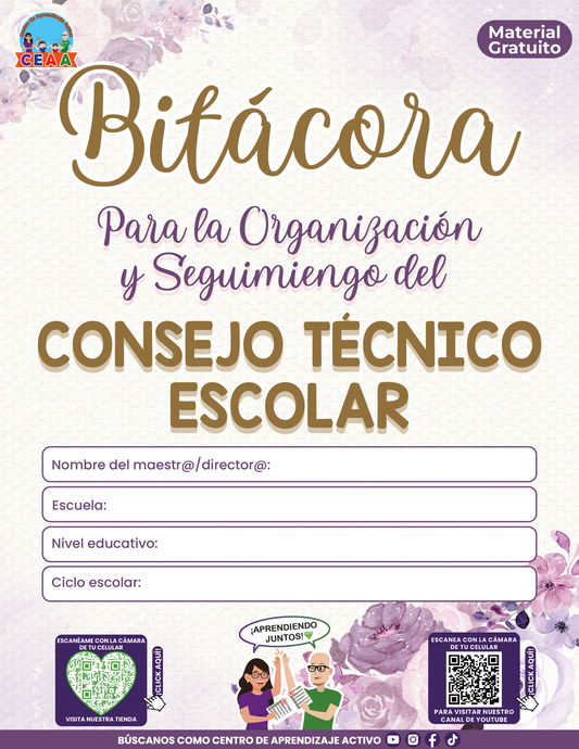 BITÁCORA PARA LA ORGANIZACIÓN Y SEGUIMIENTO DEL CONSEJO TÉCNICO ESCOLAR V3 en PDF