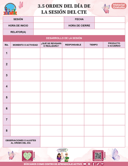 BITÁCORA PARA LA ORGANIZACIÓN Y SEGUIMIENTO DEL CONSEJO TÉCNICO ESCOLAR V2 en PDF