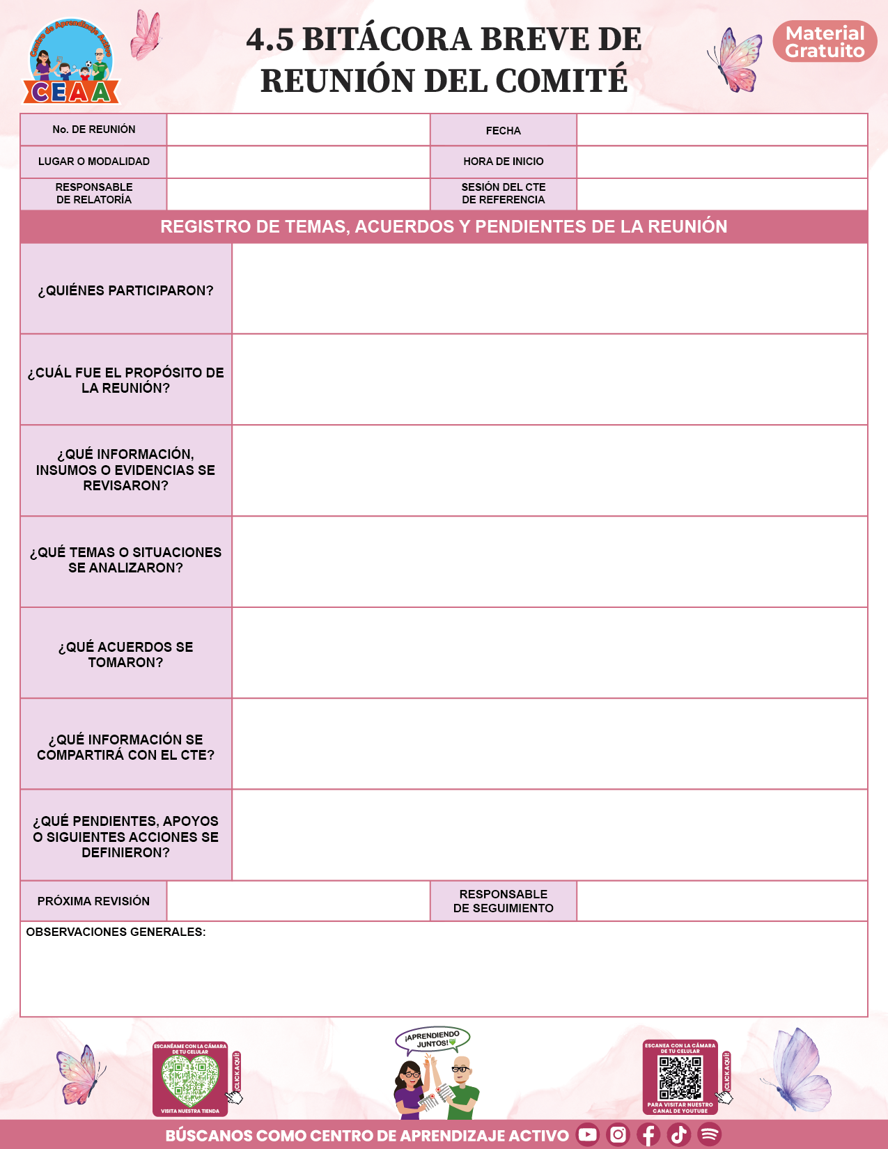 BITÁCORA PARA LA ORGANIZACIÓN Y SEGUIMIENTO DEL CONSEJO TÉCNICO ESCOLAR V2 en PDF