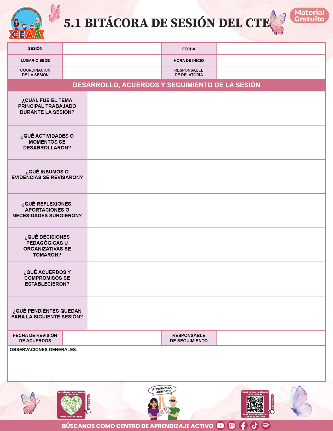 BITÁCORA PARA LA ORGANIZACIÓN Y SEGUIMIENTO DEL CONSEJO TÉCNICO ESCOLAR V2 en PDF