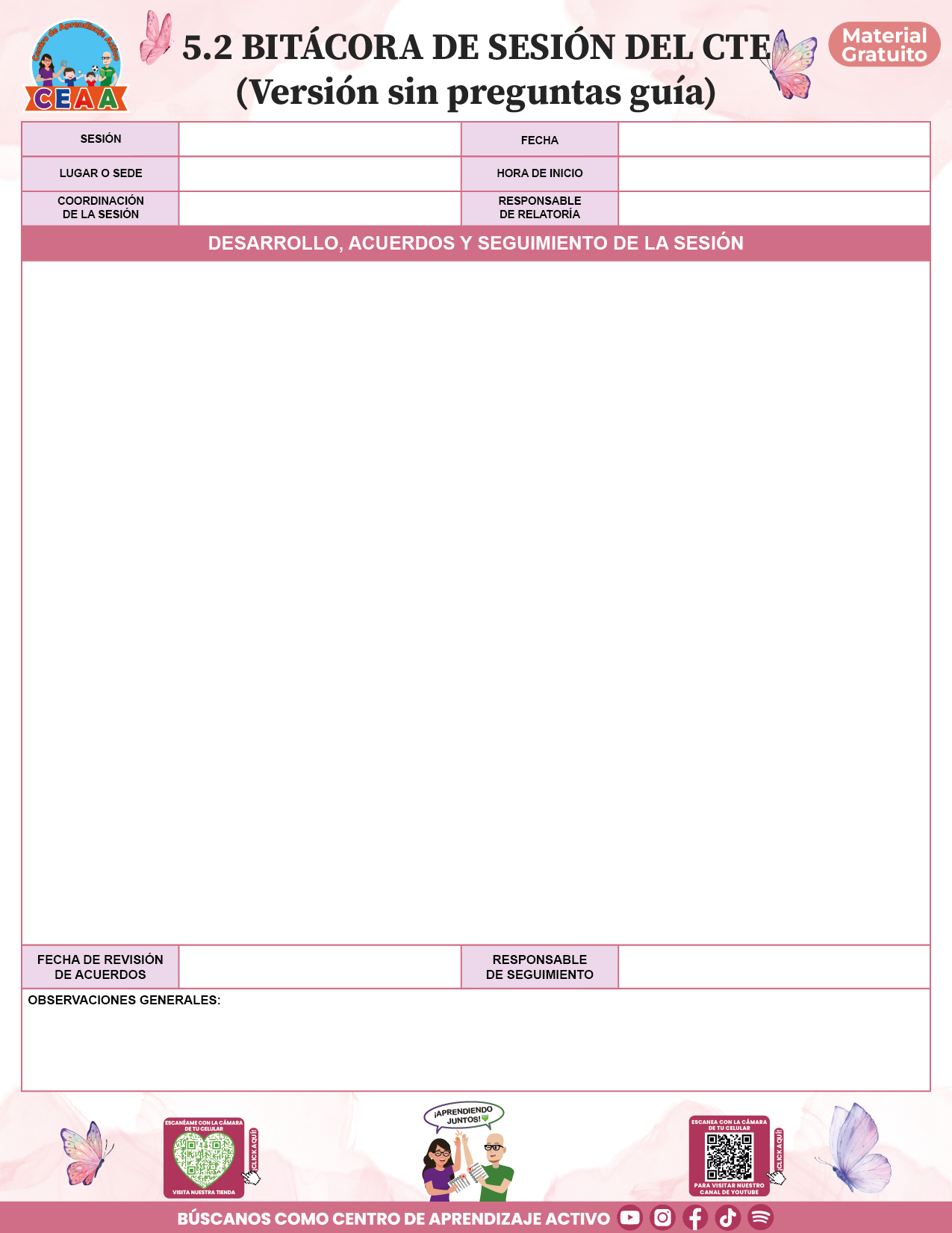BITÁCORA PARA LA ORGANIZACIÓN Y SEGUIMIENTO DEL CONSEJO TÉCNICO ESCOLAR V2 en PDF