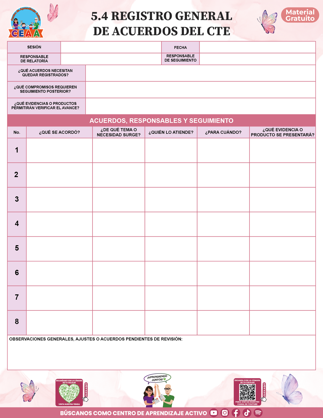 BITÁCORA PARA LA ORGANIZACIÓN Y SEGUIMIENTO DEL CONSEJO TÉCNICO ESCOLAR V2 en PDF