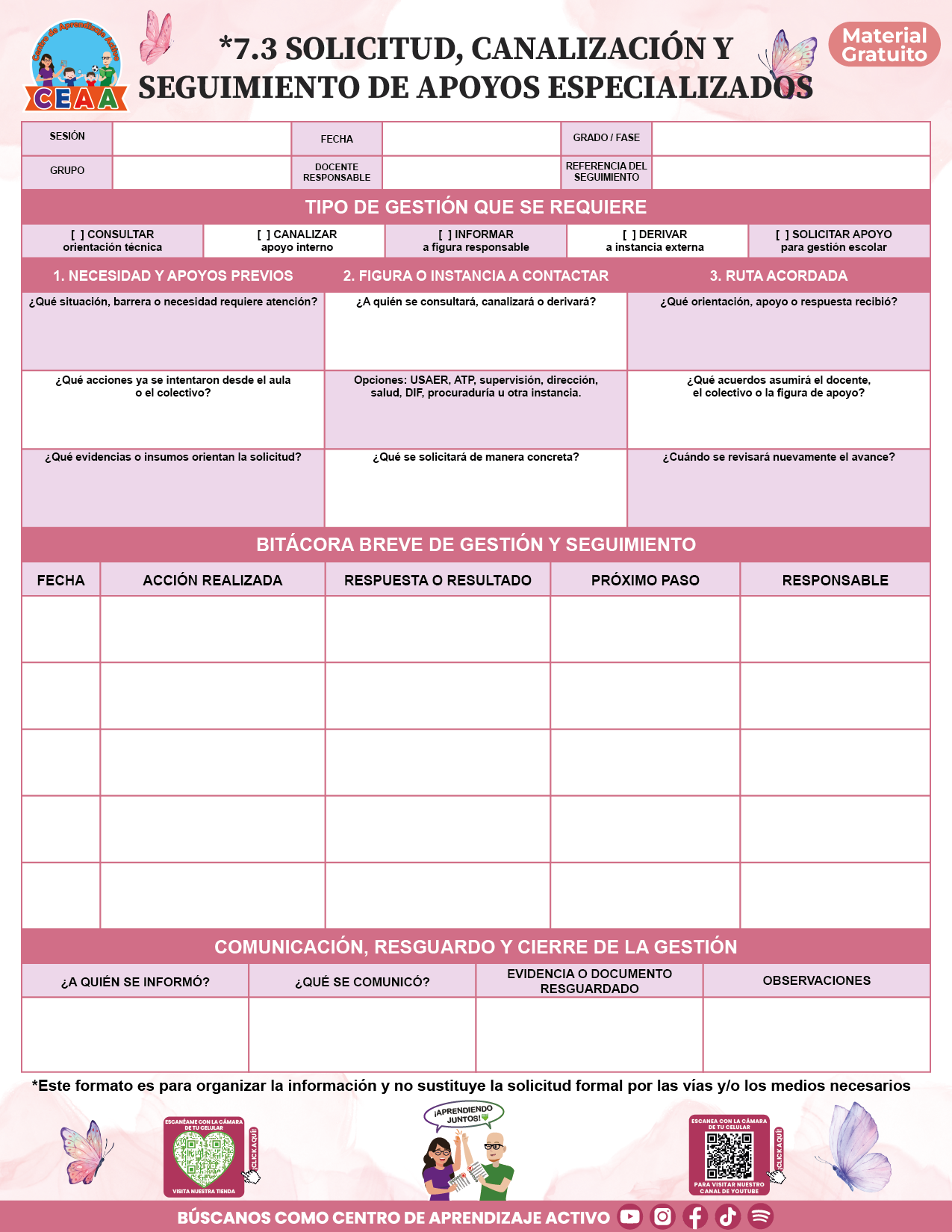 BITÁCORA PARA LA ORGANIZACIÓN Y SEGUIMIENTO DEL CONSEJO TÉCNICO ESCOLAR V2 en PDF