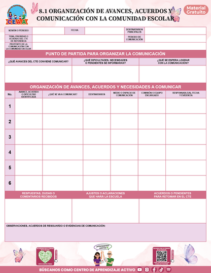 BITÁCORA PARA LA ORGANIZACIÓN Y SEGUIMIENTO DEL CONSEJO TÉCNICO ESCOLAR V2 en PDF