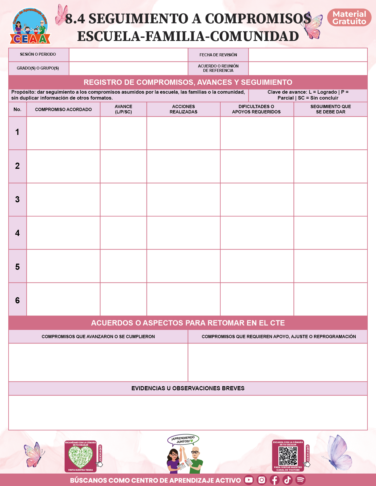 BITÁCORA PARA LA ORGANIZACIÓN Y SEGUIMIENTO DEL CONSEJO TÉCNICO ESCOLAR V2 en PDF