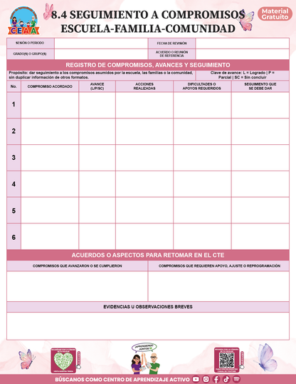 BITÁCORA PARA LA ORGANIZACIÓN Y SEGUIMIENTO DEL CONSEJO TÉCNICO ESCOLAR V2 en PDF