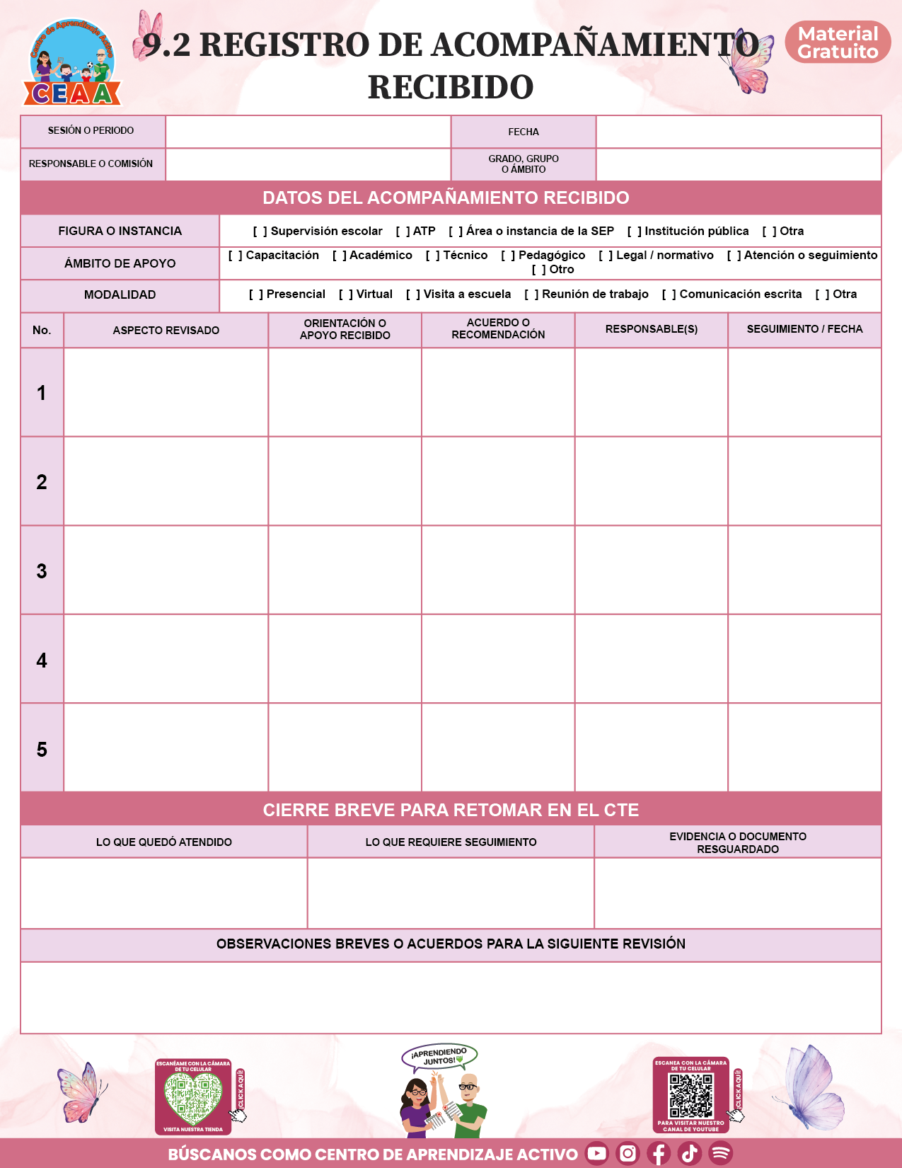 BITÁCORA PARA LA ORGANIZACIÓN Y SEGUIMIENTO DEL CONSEJO TÉCNICO ESCOLAR V2 en PDF