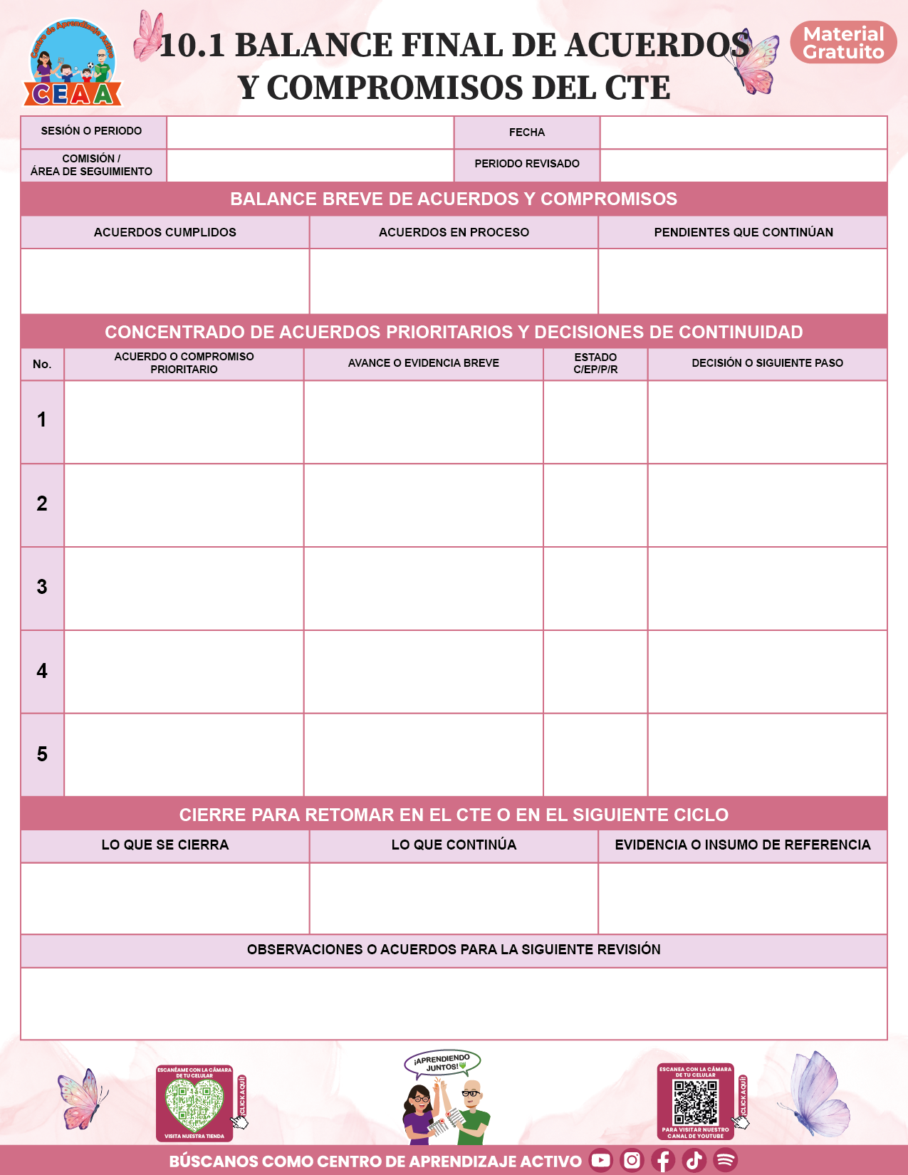 BITÁCORA PARA LA ORGANIZACIÓN Y SEGUIMIENTO DEL CONSEJO TÉCNICO ESCOLAR V2 en PDF