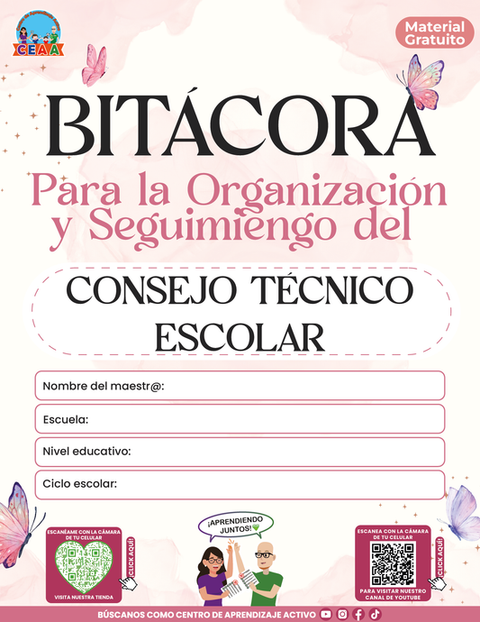 BITÁCORA PARA LA ORGANIZACIÓN Y SEGUIMIENTO DEL CONSEJO TÉCNICO ESCOLAR V2 en PDF