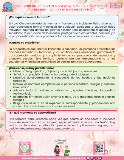 BITÁCORA PARA LA PREVENCIÓN, REGISTRO Y ATENCIÓN DE INCIDENCIAS Y ACOSO ESCOLAR en PDF Versión 3