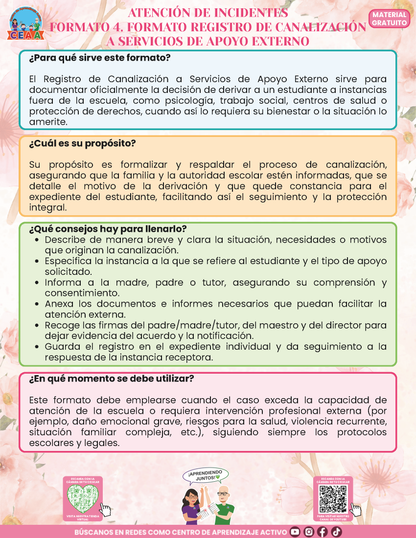 BITÁCORA PARA LA PREVENCIÓN, REGISTRO Y ATENCIÓN DE INCIDENCIAS Y ACOSO ESCOLAR en PDF Versión 3