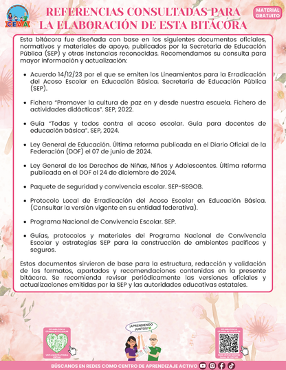 BITÁCORA PARA LA PREVENCIÓN, REGISTRO Y ATENCIÓN DE INCIDENCIAS Y ACOSO ESCOLAR en PDF Versión 3