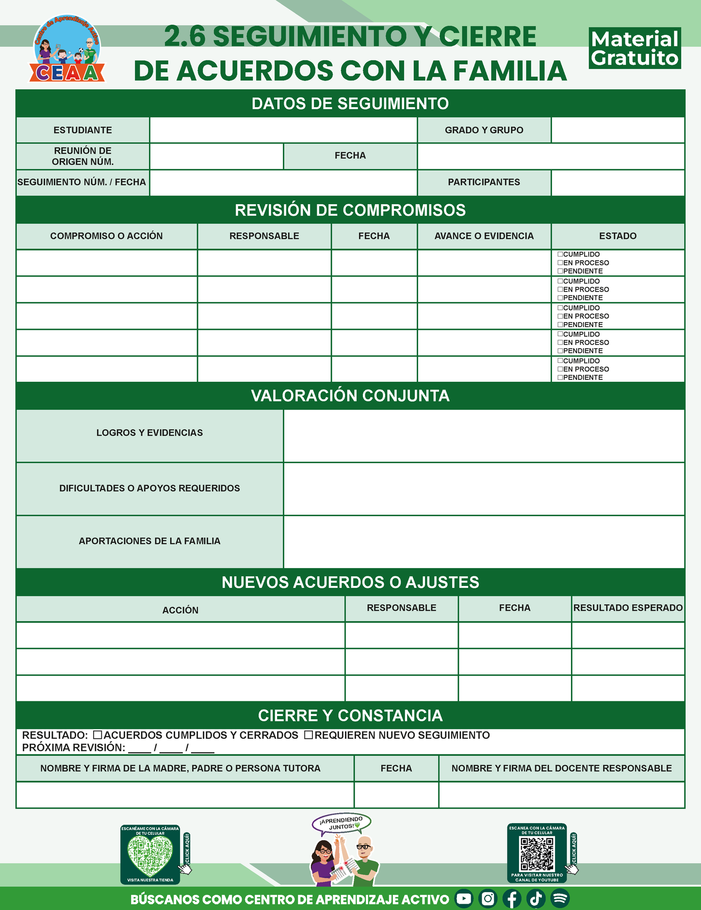 BITÁCORA PARA LA ORGANIZACIÓN Y SEGUIMIENTO PARA LA ATENCIÓN A MADRES Y PADRES DE FAMILIA V3 en PDF