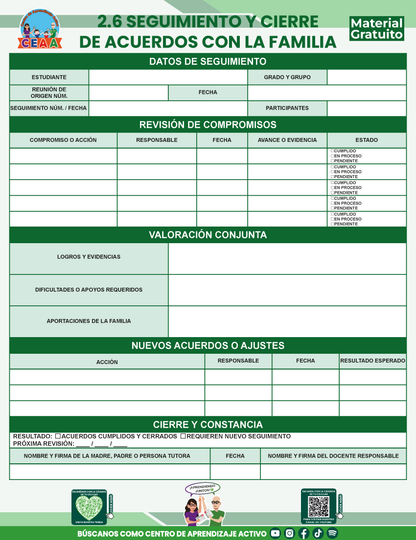 BITÁCORA PARA LA ORGANIZACIÓN Y SEGUIMIENTO PARA LA ATENCIÓN A MADRES Y PADRES DE FAMILIA V3 en PDF
