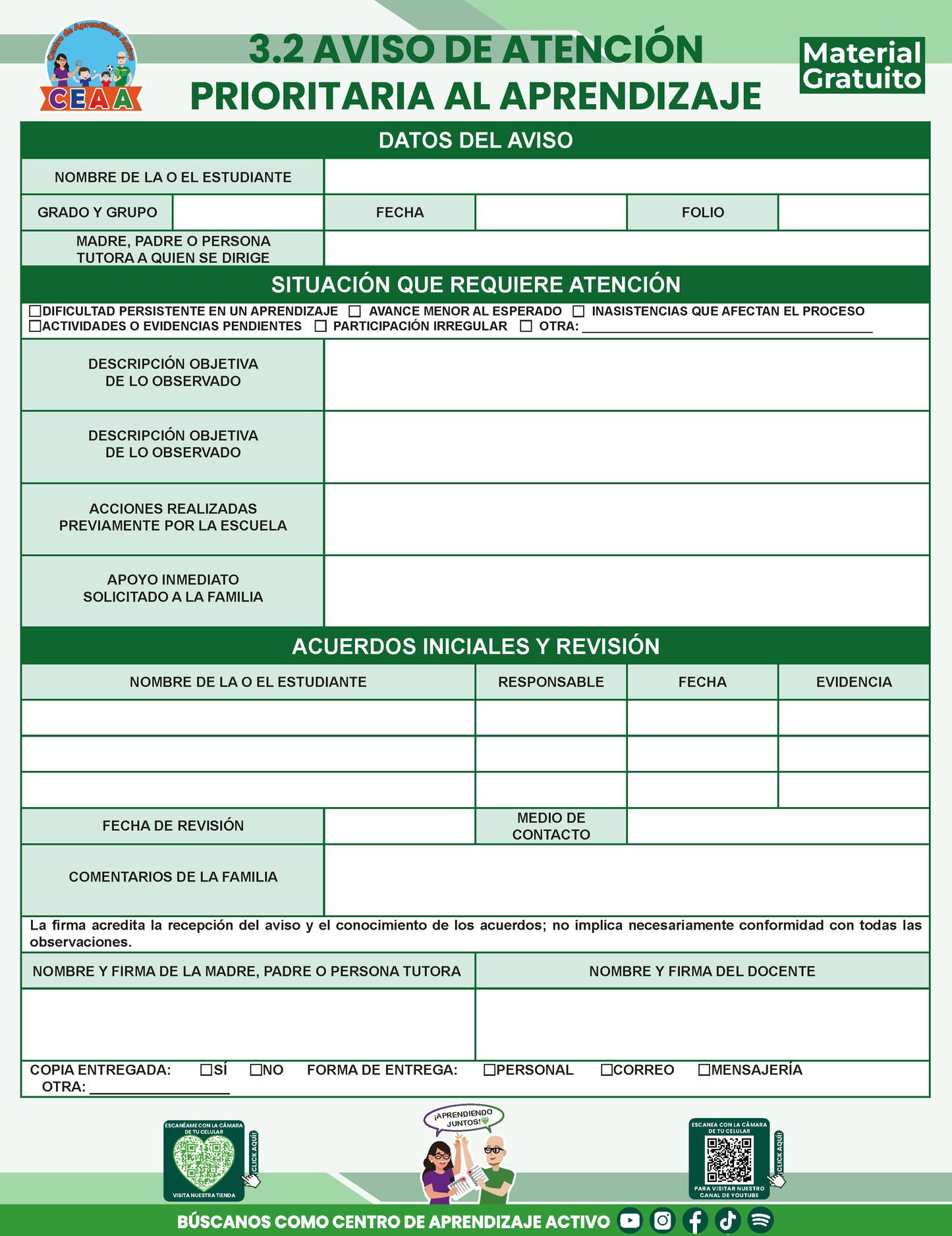 BITÁCORA PARA LA ORGANIZACIÓN Y SEGUIMIENTO PARA LA ATENCIÓN A MADRES Y PADRES DE FAMILIA V3 en PDF