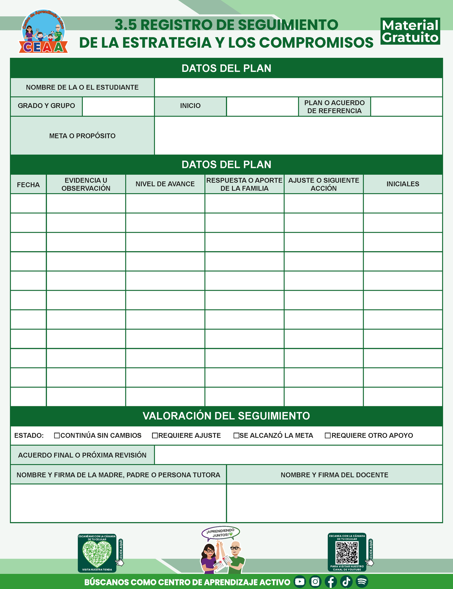 BITÁCORA PARA LA ORGANIZACIÓN Y SEGUIMIENTO PARA LA ATENCIÓN A MADRES Y PADRES DE FAMILIA V3 en PDF