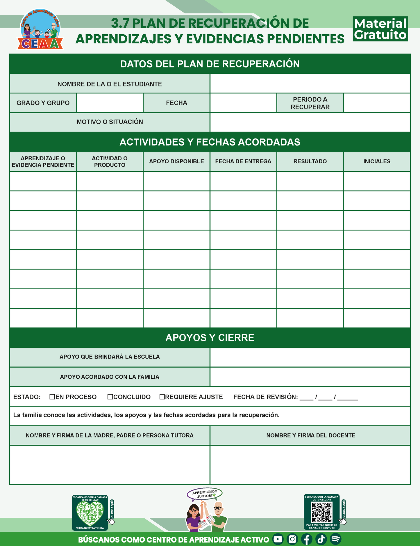 BITÁCORA PARA LA ORGANIZACIÓN Y SEGUIMIENTO PARA LA ATENCIÓN A MADRES Y PADRES DE FAMILIA V3 en PDF