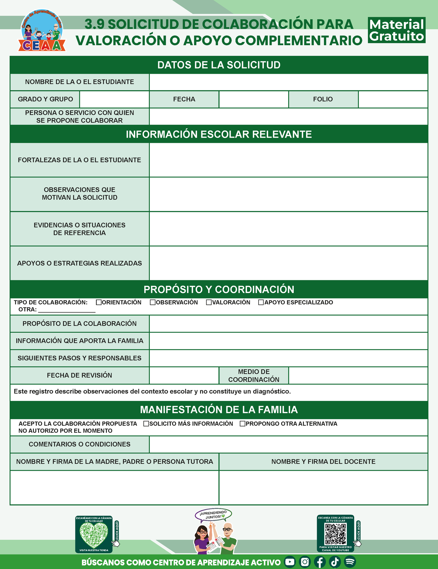 BITÁCORA PARA LA ORGANIZACIÓN Y SEGUIMIENTO PARA LA ATENCIÓN A MADRES Y PADRES DE FAMILIA V3 en PDF