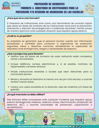 BITÁCORA PARA LA PREVENCIÓN, REGISTRO Y ATENCIÓN DE INCIDENCIAS Y ACOSO ESCOLAR - V1