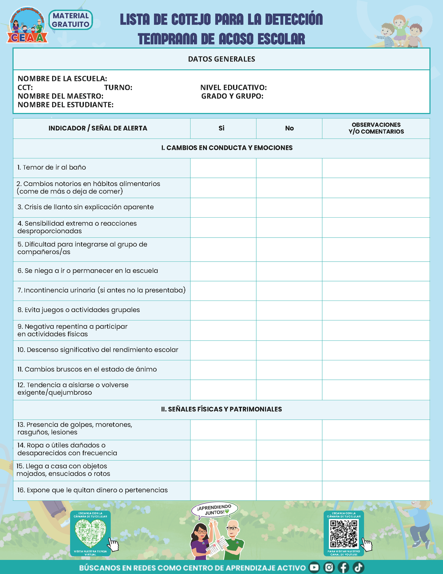Bitácora Para la Prevención. Registro y Atención de Incidentes y Acoso Escolar Versión 1