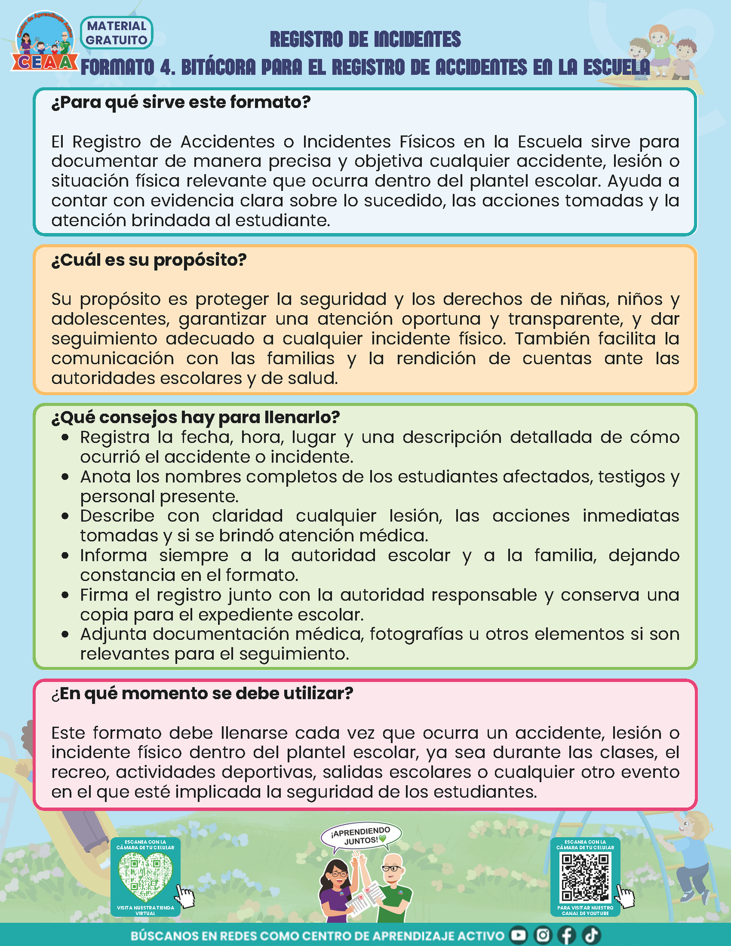 BITÁCORA PARA LA PREVENCIÓN, REGISTRO Y ATENCIÓN DE INCIDENCIAS Y ACOSO ESCOLAR - V1