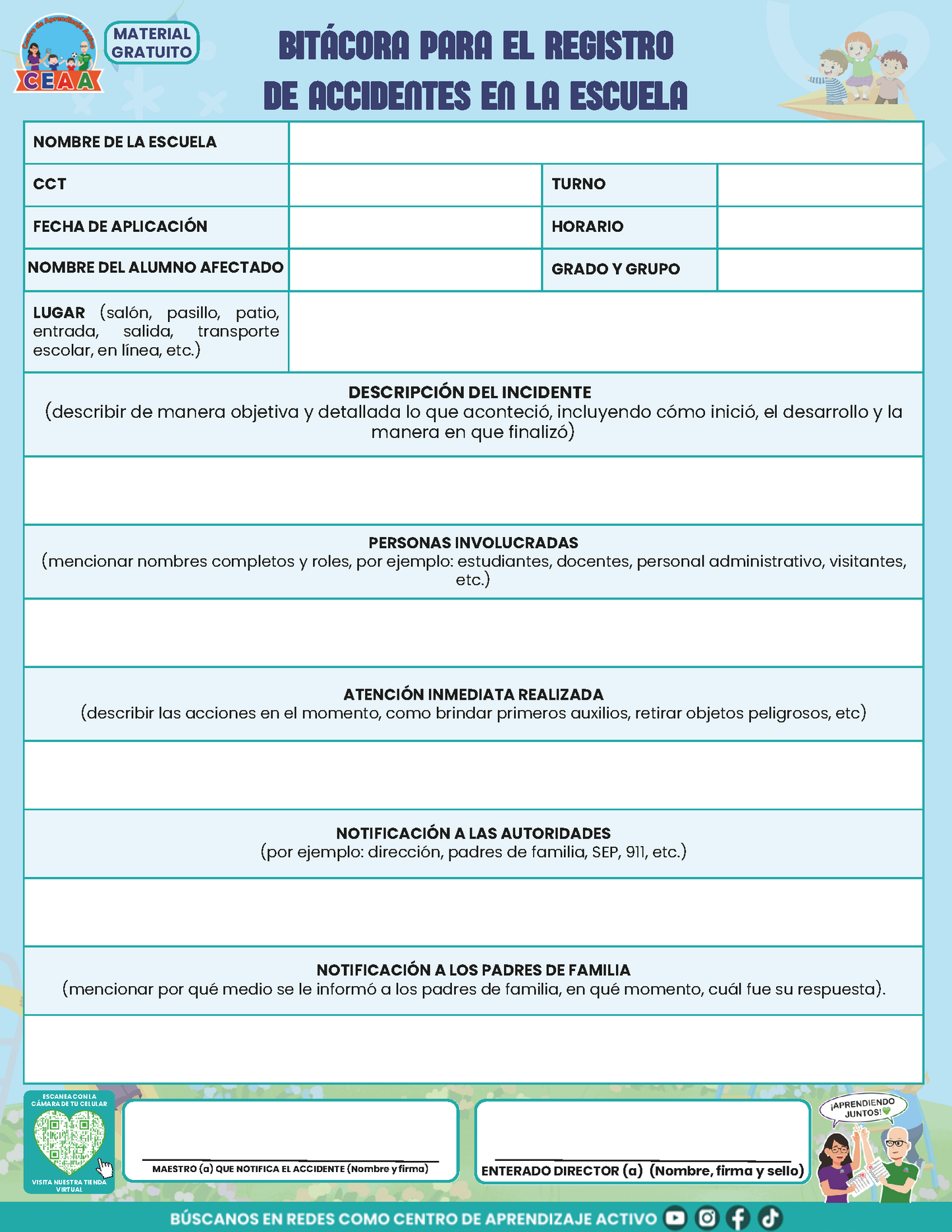 Bitácora Para la Prevención. Registro y Atención de Incidentes y Acoso Escolar Versión 1
