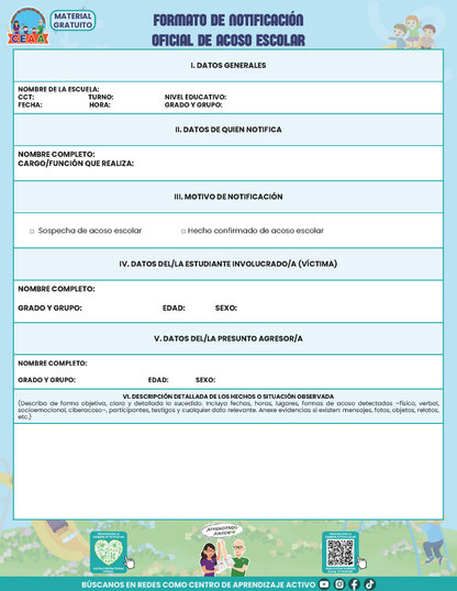 Bitácora Para la Prevención. Registro y Atención de Incidentes y Acoso Escolar Versión 1