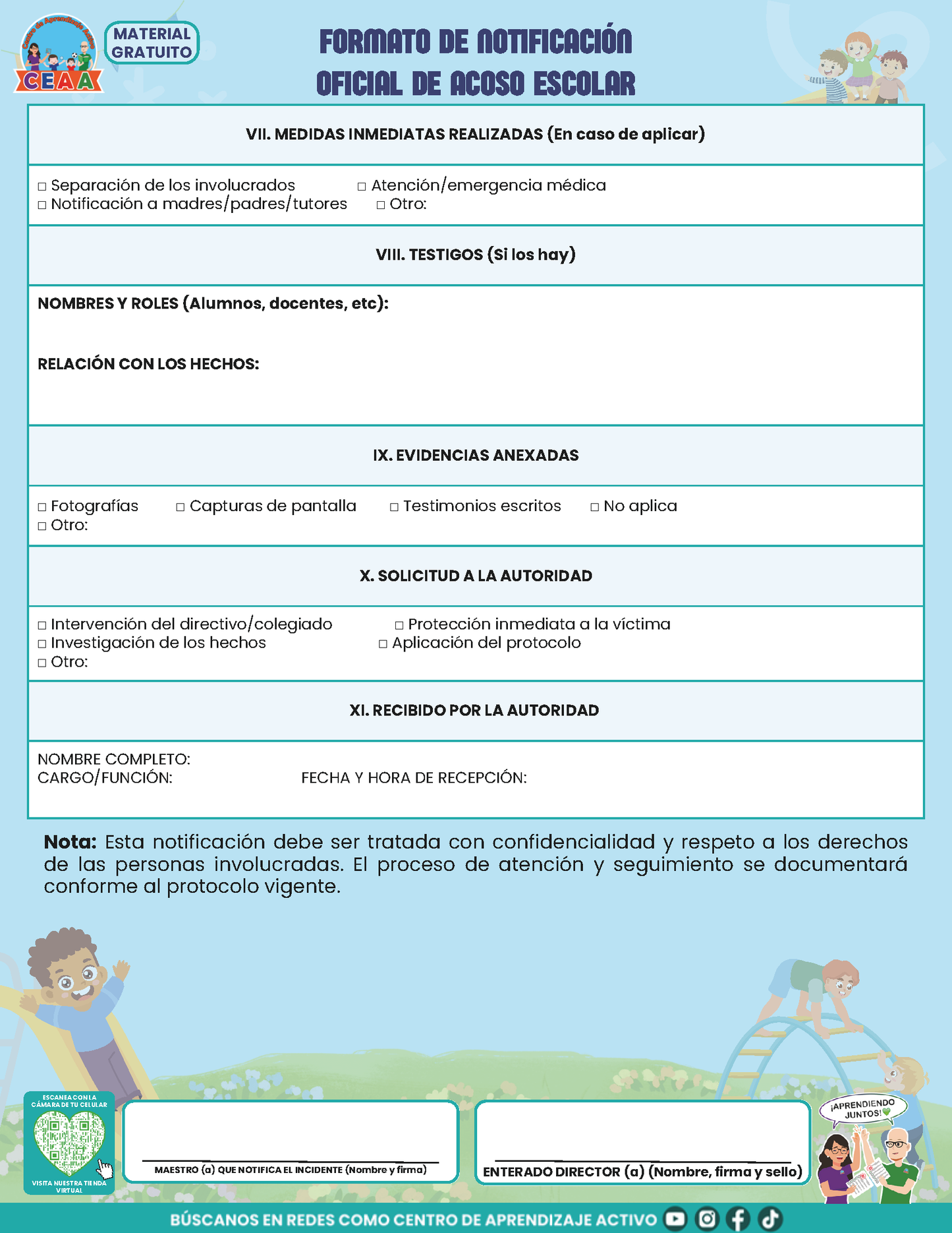 Bitácora Para la Prevención. Registro y Atención de Incidentes y Acoso Escolar Versión 1