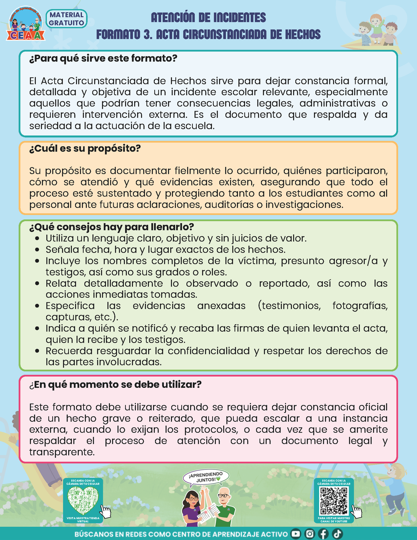 BITÁCORA PARA LA PREVENCIÓN, REGISTRO Y ATENCIÓN DE INCIDENCIAS Y ACOSO ESCOLAR - V1