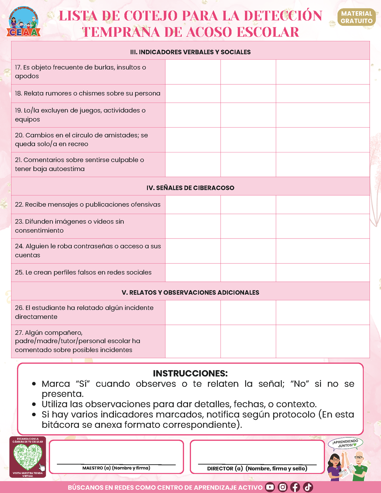 Bitácora Para la Prevención. Registro y Atención de Incidentes y Acoso Escolar Versión 4.