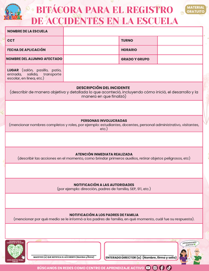 Bitácora Para la Prevención. Registro y Atención de Incidentes y Acoso Escolar Versión 4.