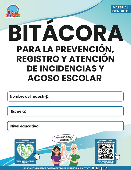 BITÁCORA PARA LA PREVENCIÓN, REGISTRO Y ATENCIÓN DE INCIDENCIAS Y ACOSO ESCOLAR en PDF Versión 2
