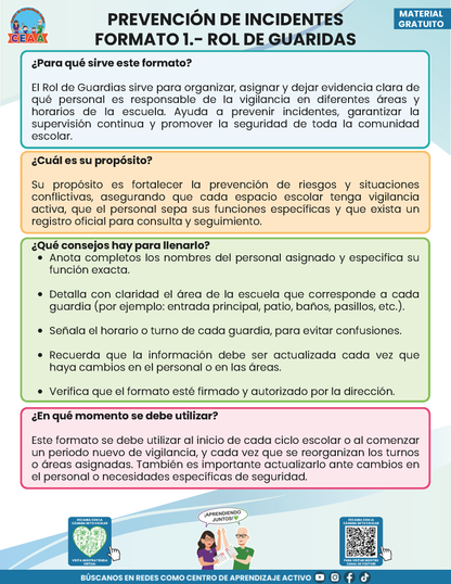 BITÁCORA PARA LA PREVENCIÓN, REGISTRO Y ATENCIÓN DE INCIDENCIAS Y ACOSO ESCOLAR en PDF Versión 2