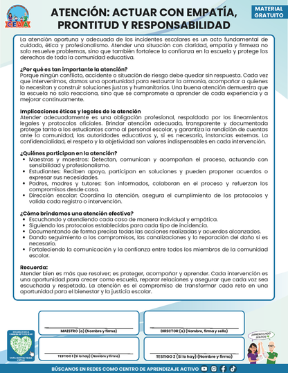 BITÁCORA PARA LA PREVENCIÓN, REGISTRO Y ATENCIÓN DE INCIDENCIAS Y ACOSO ESCOLAR en PDF Versión 2