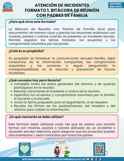 BITÁCORA PARA LA PREVENCIÓN, REGISTRO Y ATENCIÓN DE INCIDENCIAS Y ACOSO ESCOLAR en PDF Versión 2