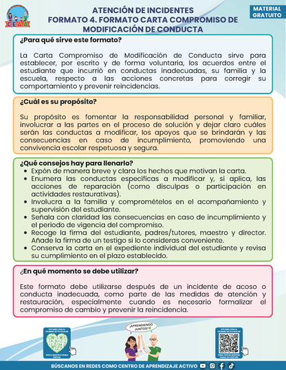 BITÁCORA PARA LA PREVENCIÓN, REGISTRO Y ATENCIÓN DE INCIDENCIAS Y ACOSO ESCOLAR en PDF Versión 2