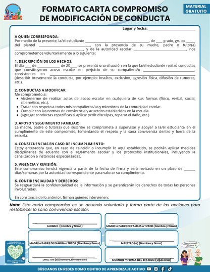 BITÁCORA PARA LA PREVENCIÓN, REGISTRO Y ATENCIÓN DE INCIDENCIAS Y ACOSO ESCOLAR en PDF Versión 2