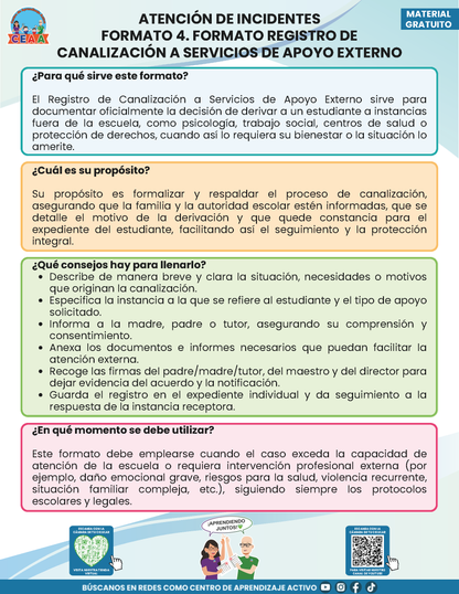 BITÁCORA PARA LA PREVENCIÓN, REGISTRO Y ATENCIÓN DE INCIDENCIAS Y ACOSO ESCOLAR en PDF Versión 2