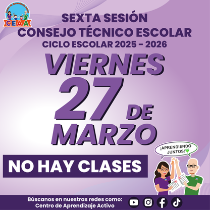 Aviso No Hay Clases por CTE Marzo 2026