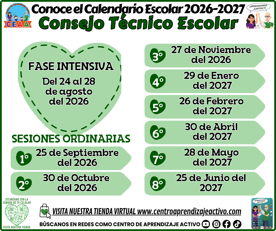 Conoce El Calendario Escolar Ciclo 2026 - 2027