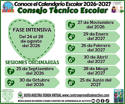 Conoce El Calendario Escolar Ciclo 2026 - 2027